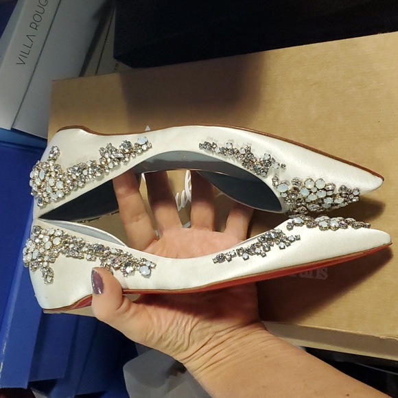Sz 37 NIB $2950 Louboutin crystal encrusted flats - Picture 10 of 13